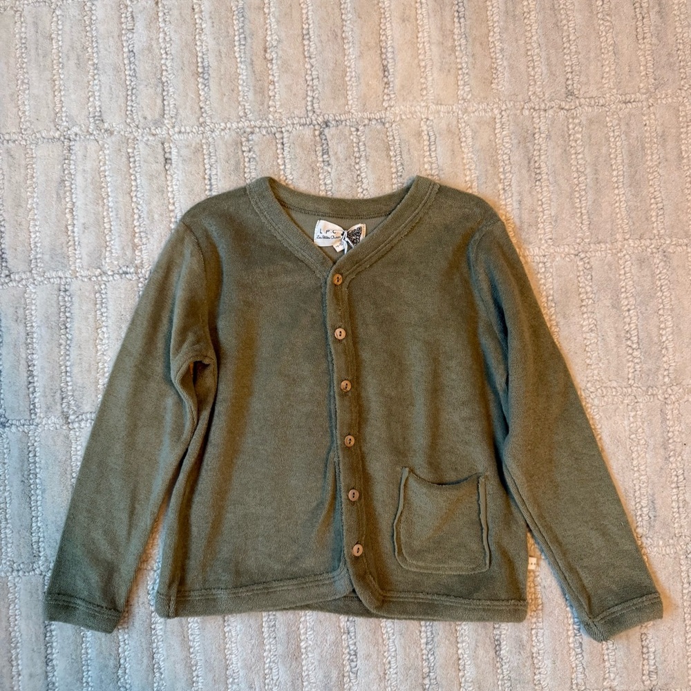 Zara Kids Green Button-Up Sweater